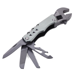 Narzędzie wielofunkcyjne TROIKA Maulschlussel, 12 funkcji, szary, Ekskluzywne, Gadżety