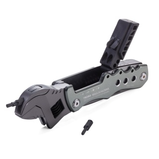 Narzędzie wielofunkcyjne TROIKA Maulschlussel, 12 funkcji, szary, Ekskluzywne, Gadżety