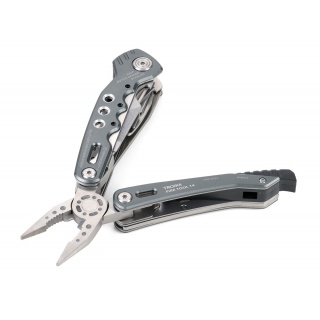 Narzędzie wielofunkcyjne TROIKA Fire Tool, 14 funkcji, szary, Ekskluzywne, Gadżety