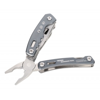 Narzędzie wielofunkcyjne TROIKA Rucksack Tool, 15 funkcji, szary, Ekskluzywne, Gadżety