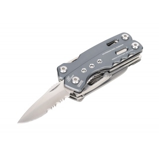 Narzędzie wielofunkcyjne TROIKA Rucksack Tool, 15 funkcji, szary, Ekskluzywne, Gadżety