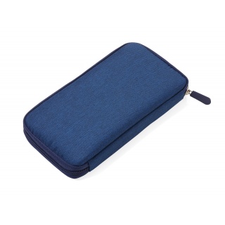 Etui na dokumenty TROIKA Safe Flight, na suwak, niebieskie, Ekskluzywne, Gadżety