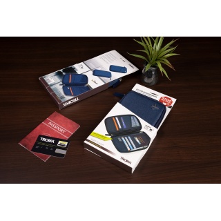 Etui na dokumenty TROIKA Safe Flight, na suwak, niebieskie, Ekskluzywne, Gadżety