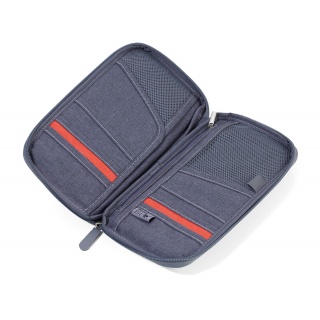 Etui na dokumenty TROIKA Safe Flight, na suwak, szare, Ekskluzywne, Gadżety