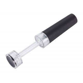 Zestaw do wina TROIKA Weinprobe, korkociąg + nożyk + zatyczka, czarny, Ekskluzywne, Gadżety