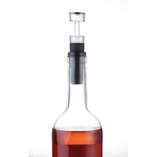 Zestaw do wina TROIKA Weinprobe, korkociąg + nożyk + zatyczka, czarny, Ekskluzywne, Gadżety