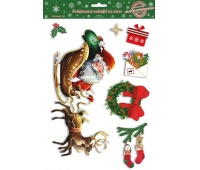 Naklejka elektrostatyczna BN MIKOŁAJ W ZAPRZĘGU