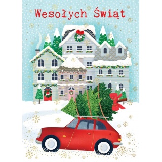 KARNET B6 BN AUTO Z CHOINKĄ, Karnety, kartki okolicznościowe, Art. dekoracyjne i prezentowe