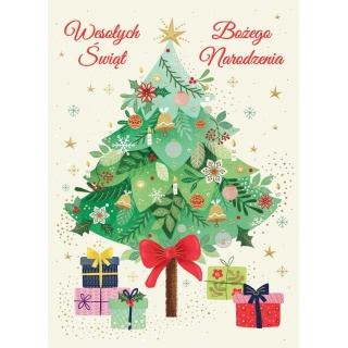 Karnet B6 BN CHOINKA NA PNIU, Karnety, kartki okolicznościowe, Art. dekoracyjne i prezentowe