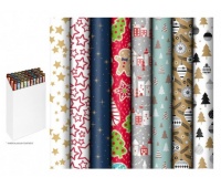 PAPIER DO PAKOWANIA BN 70x500 MIX 12, Papier ozdobny, Art. dekoracyjne i prezentowe