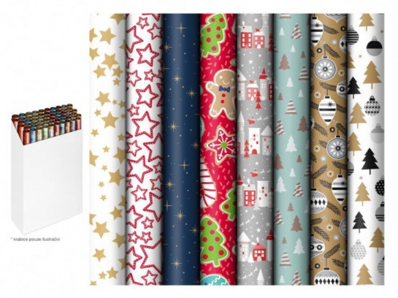 PAPIER DO PAKOWANIA BN 70x500 MIX 12, Papier ozdobny, Art. dekoracyjne i prezentowe