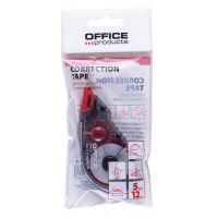 Korektor w taśmie OFFICE PRODUCTS, myszka, z mech. zabezpieczającym taśmę, 5mm x 12m, zawieszka, Korektory, Artykuły do pisania i korygowania