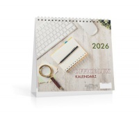 KALENDARZ BIURKOWY OFFICE LUX PIONOWY 19x19cm.2026, Biurkowe, Kalendarze