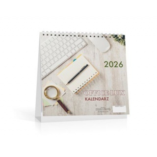 KALENDARZ BIURKOWY OFFICE LUX PIONOWY 19x19cm.2026, Biurkowe, Kalendarze