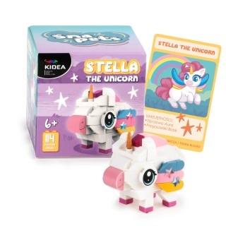 KLOCKI SNAPETS JEDNOROŻEC BIAŁY KIDEA, Klocki, Zabawki