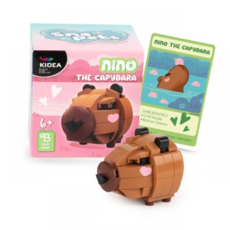 KLOCKI SNAPETS KAPIBARA BRĄZOWA KIDEA, Klocki, Zabawki