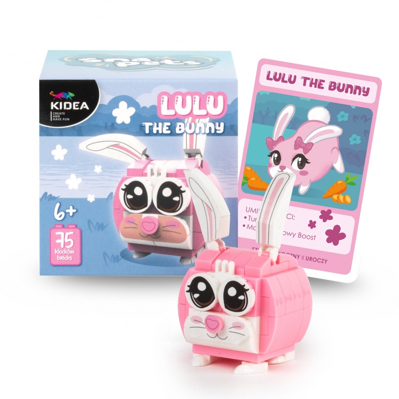 KLOCKI SNAPETS KR&Oacute;LIK R&Oacute;ŻOWY KIDEA, Klocki, Zabawki