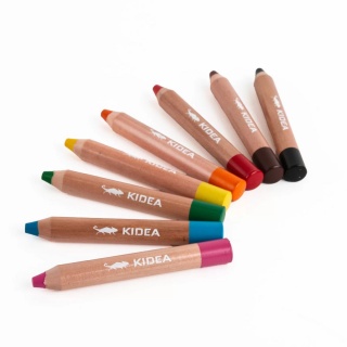 KREDKI SUPER JUMBO 8 KOLOR&Oacute;W TEMPER&Oacute;WKA KIDEA, Kredki oł&oacute;wkowe, Plastyka
