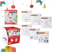 KOLOROWANKA ŚWIĄTECZNA Z FARBĄ, Kolorowanki, Książeczki