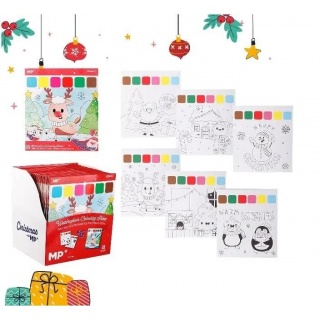 KOLOROWANKA ŚWIĄTECZNA Z FARBĄ, Kolorowanki, Książeczki