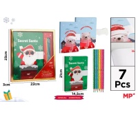 NOTATNIK ŚWIĄTECZNY NA MAGNES + KREDKI 6-KOL.