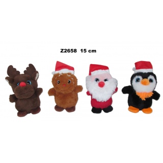 ZWIERZĘTA ŚWIĄTECZNE 15 CM 2556, Maskotki, Zabawki