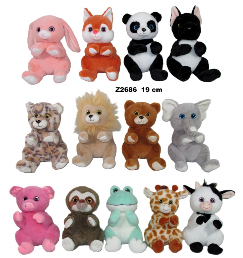 ZWIERZĘTA MIX 19CM 3904, Maskotki, Zabawki