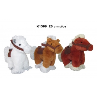 KOŃ 3 KOL GŁOS 20CM 3966, Maskotki, Zabawki
