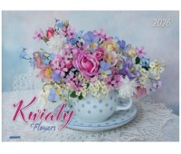 KALENDARZ ALBUMOWY KWIATY 2026, Ścienne, Kalendarze