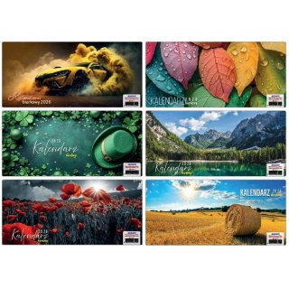 KALENDARZ BIURKOWY POZIOMY 2026, Biurkowe, Kalendarze