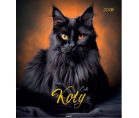 KALENDARZ ŚCIENNY DUŻY KOTY 2026