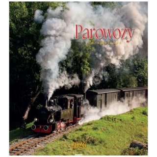 KALENDARZ ŚCIENNY DUŻY PAROWOZY 2026, Ścienne, Kalendarze
