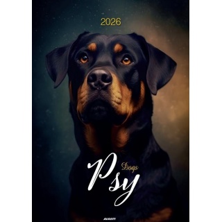 KALENDARZ ŚCIENNY 7-PLANSZOWY PSY 2026, Ścienne, Kalendarze