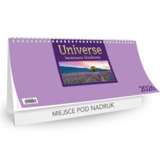 KALENDARZ BIURK.STOJĄCYUNIVERSE TYG.POZIOMY 2026, Biurkowe, Kalendarze
