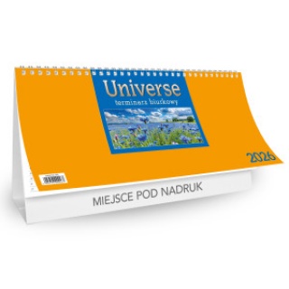 KALENDARZ BIURK.STOJĄCYUNIVERSE TYG.POZIOMY 2026, Biurkowe, Kalendarze