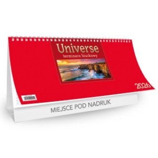 KALENDARZ BIURK.STOJĄCYUNIVERSE TYG.POZIOMY 2026, Biurkowe, Kalendarze