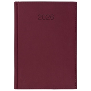 KALENDARZ KSIĄŻKOWY A4 DZIENNY VIVO BORDOWY 2026, Dzienne, Kalendarze