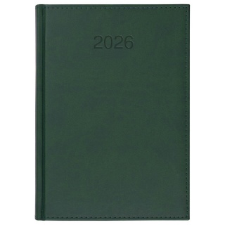 KALENDARZ KSIĄŻKOWY A4 DZIENNY VIVO ZIELONY 2026, Dzienne, Kalendarze