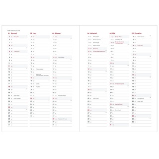 KALENDARZ KSIĄŻKOWY A4 TYGODN.STELLA GRANAT.2026, Tygodniowe, Kalendarze