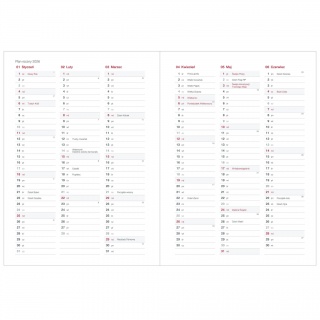 KALENDARZ KSIĄŻKOWY A4 TYG.STELLA CZARNO-SREB.2026, Tygodniowe, Kalendarze