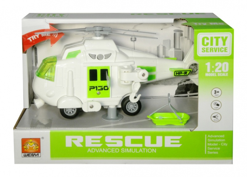 HELIKOPTER RATUNKOWY ŚW/DŹ 6407, Pojazdy, Zabawki