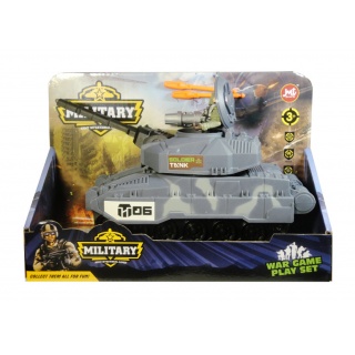 ZESTAW WOJSKOWY CZOŁG STRZELAJĄCY 2472, Pojazdy, Zabawki