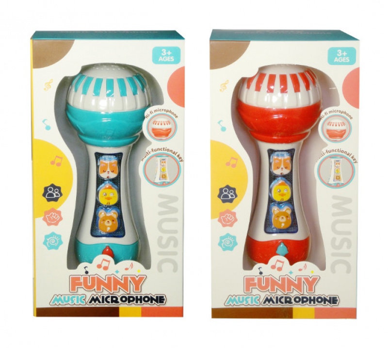 MIKROFON Z DŹWIĘKAMI I ŚWIATŁEM 6968, Zabawki
