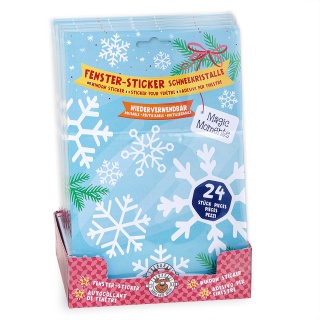 Naklejki na okno śnieżynki TRENDHAUS MM, 24 szt., białe, Gry i zabawki, Gadżety