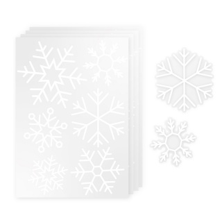 Naklejki na okno śnieżynki TRENDHAUS MM, 24 szt., białe, Gry i zabawki, Gadżety