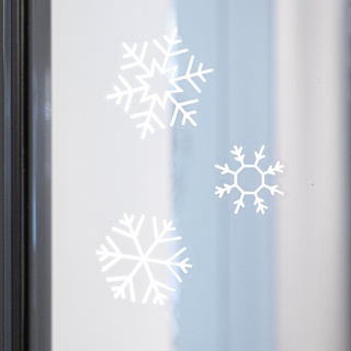 Naklejki na okno śnieżynki TRENDHAUS MM, 24 szt., białe, Gry i zabawki, Gadżety