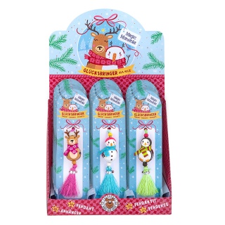 Mini drewniany breloczek na szczęście TRENDHAUS MM, mix kolor&oacute;w, Gry i zabawki, Gadżety