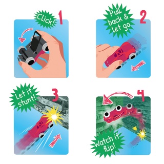 Samochodzik kaskaderski TRENDHAUS T, mix kolorów, Gry i zabawki, Gadżety