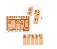 Karteczki samoprzylepne TRENDHAUS CP HL-5, z kapibarą, 5×30kart., mix kolorów, Szkolne, Gadżety