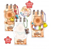 Mini notes TRENDHAUS CP HL-5, 2 w 1, 104kartki, mix kolorów, Szkolne, Gadżety